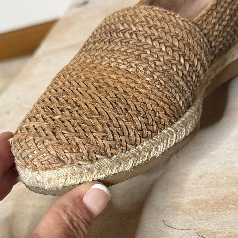 PAUL GREEN Women's Lori Espadrille Flats In‎ Cuoio Woven Travel Vacation Casual